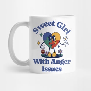 Sweet Girl With Anger Issues Shirt, Funny Women Shirt, Oddly Specific Shirt, Funny Meme Shirt, Sarcastic Saying Shirt, Cartoon Meme Shirt Mug